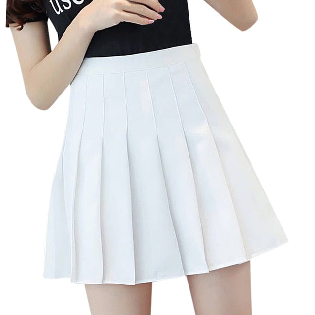 Sweet Casuals - High Waist Pleated Mini Skirts - Chicilook