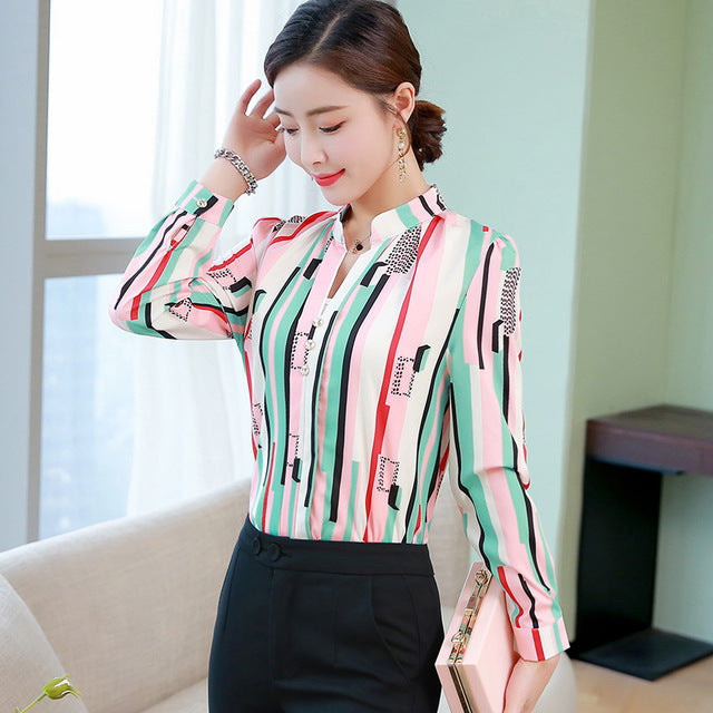 Sweet Casuals - Chiffon Blouse Office Shirt - Chicilook