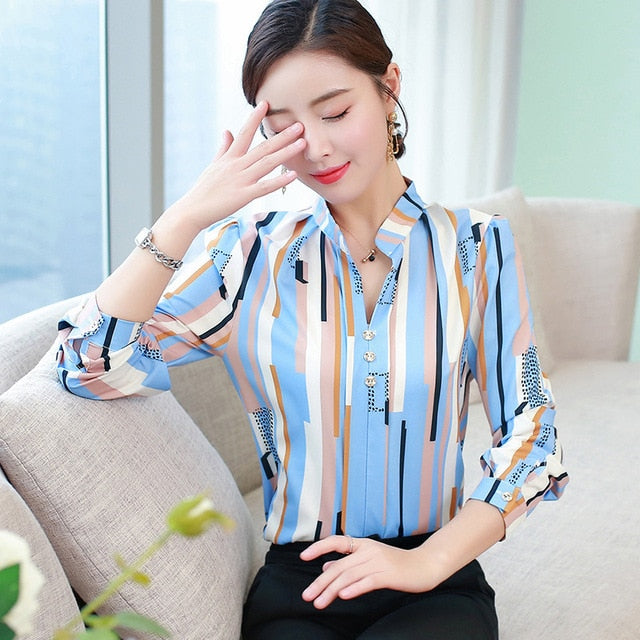 Sweet Casuals - Chiffon Blouse Office Shirt - Chicilook