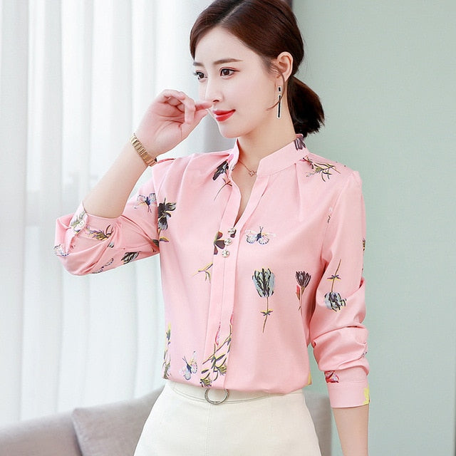 Sweet Casuals - Chiffon Blouse Office Shirt - Chicilook