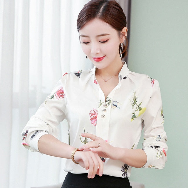 Sweet Casuals - Chiffon Blouse Office Shirt - Chicilook