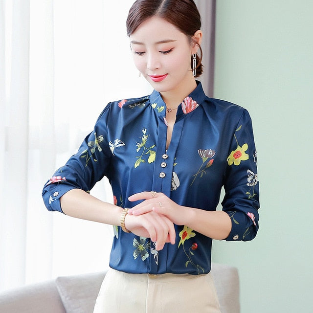 Sweet Casuals - Chiffon Blouse Office Shirt - Chicilook