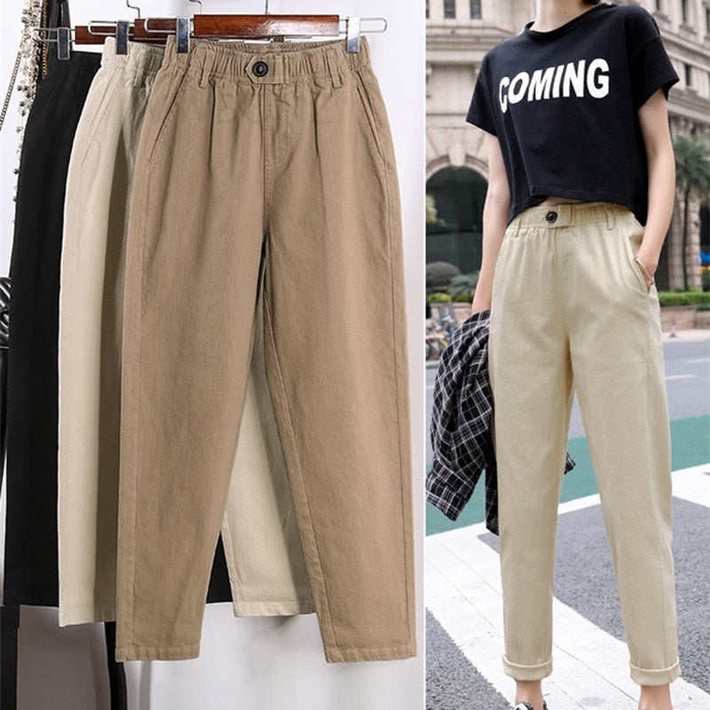 Sweet Casuals - High waist Casual Pant Spring Autumn - Chicilook