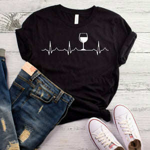 Sweet Casuals - Wine Heartbeat T-shirt - Chicilook