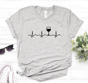 Sweet Casuals - Wine Heartbeat T-shirt - Chicilook