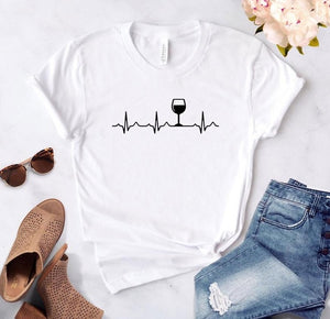 Sweet Casuals - Wine Heartbeat T-shirt - Chicilook