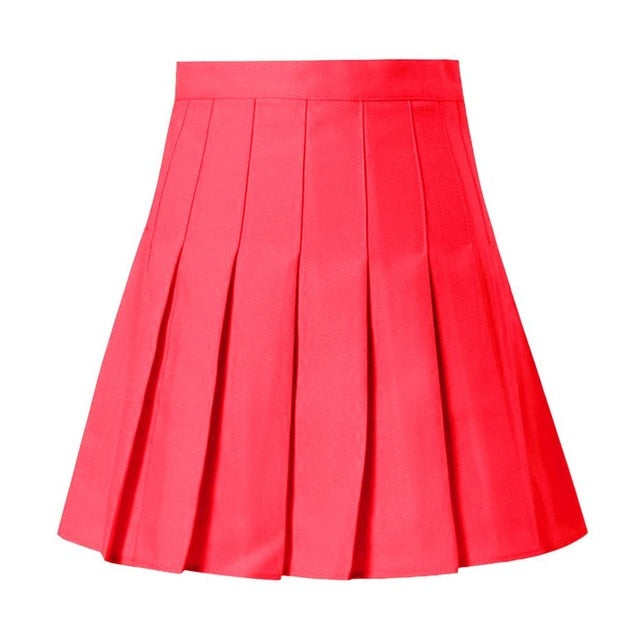 Sweet Casuals - High Waist Pleated Mini Skirts - Chicilook