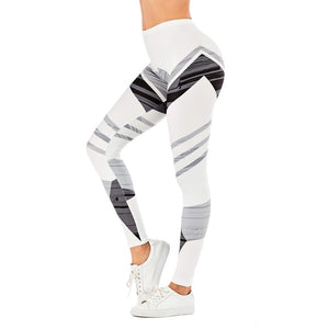 Fit Tracker - Leaf Printed High Waist Legging - Chicilook