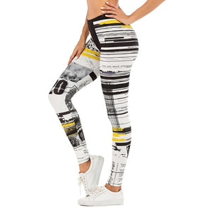 Fit Tracker - Leaf Printed High Waist Legging - Chicilook