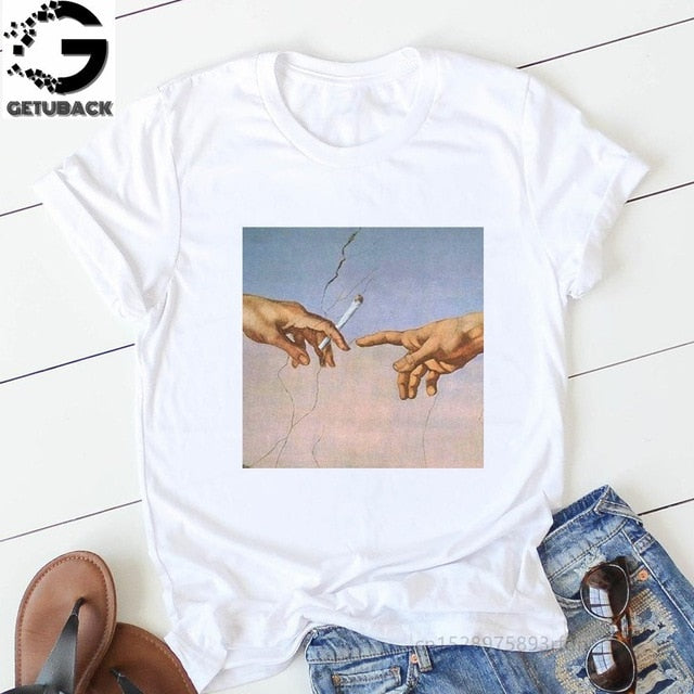 Sweet Casuals - Print T-shirt Casual Short Sleeve Cotton - Chicilook