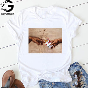 Sweet Casuals - Print T-shirt Casual Short Sleeve Cotton - Chicilook