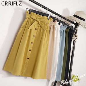 CRRIFLZ Skirts Womens Midi Knee Length - Chicilook